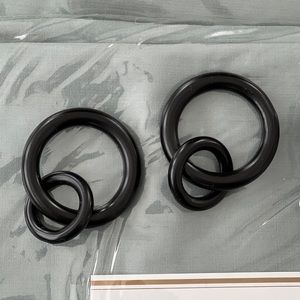 10 Pottery Barn standard round curtain/drapery rings- small - antique bro…